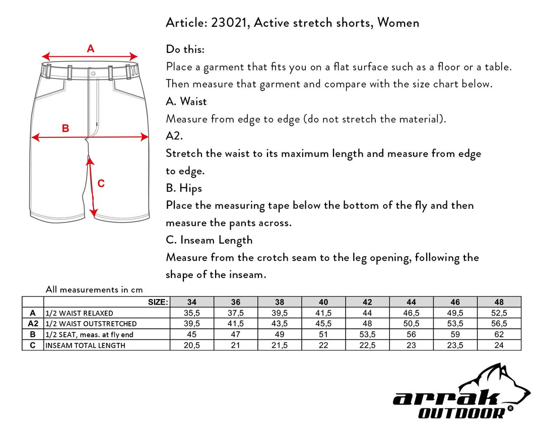 Active Stretch Shorts Lady (Khaki)