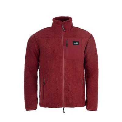 Sherpa Fleece Jacket for Men (Dark Red)