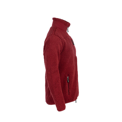Sherpa Fleece Jacket for Men (Dark Red)