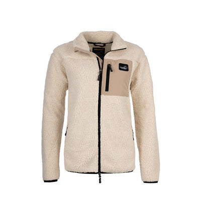 Sherpa Fleece Jacket for Women (Off-White)