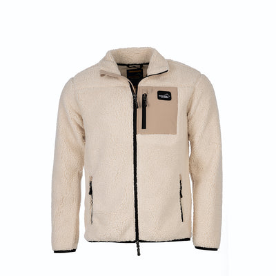 Sherpa Fleece Jacket for Men (Off-White)