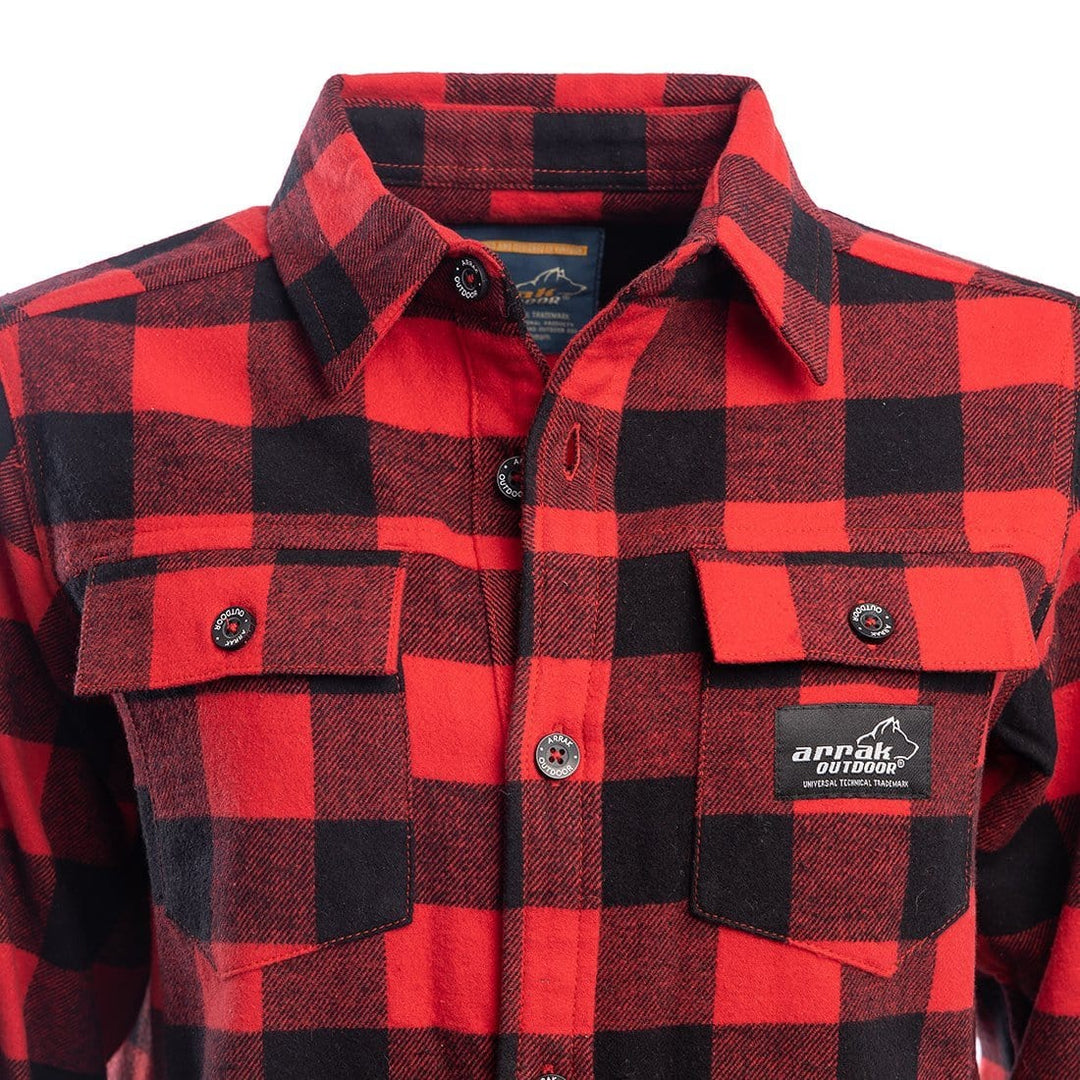 Canada Flannel Long-Sleeve Lady (Red) - Arrak Outdoor USA