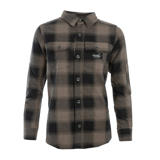 Canada Flannel Long-Sleeve Lady (Brown) - Arrak Outdoor USA
