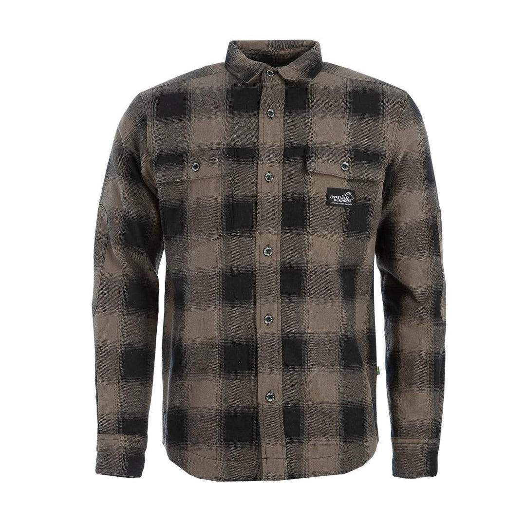 Stay Cozy in Style with Arrak Outdoor USA's Insulated Brown Flannel Shirt for Men! L