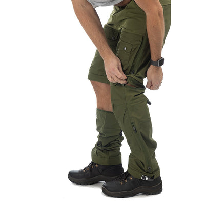 Flexible Zip-off Men Pant (Green) - Arrak Outdoor USA