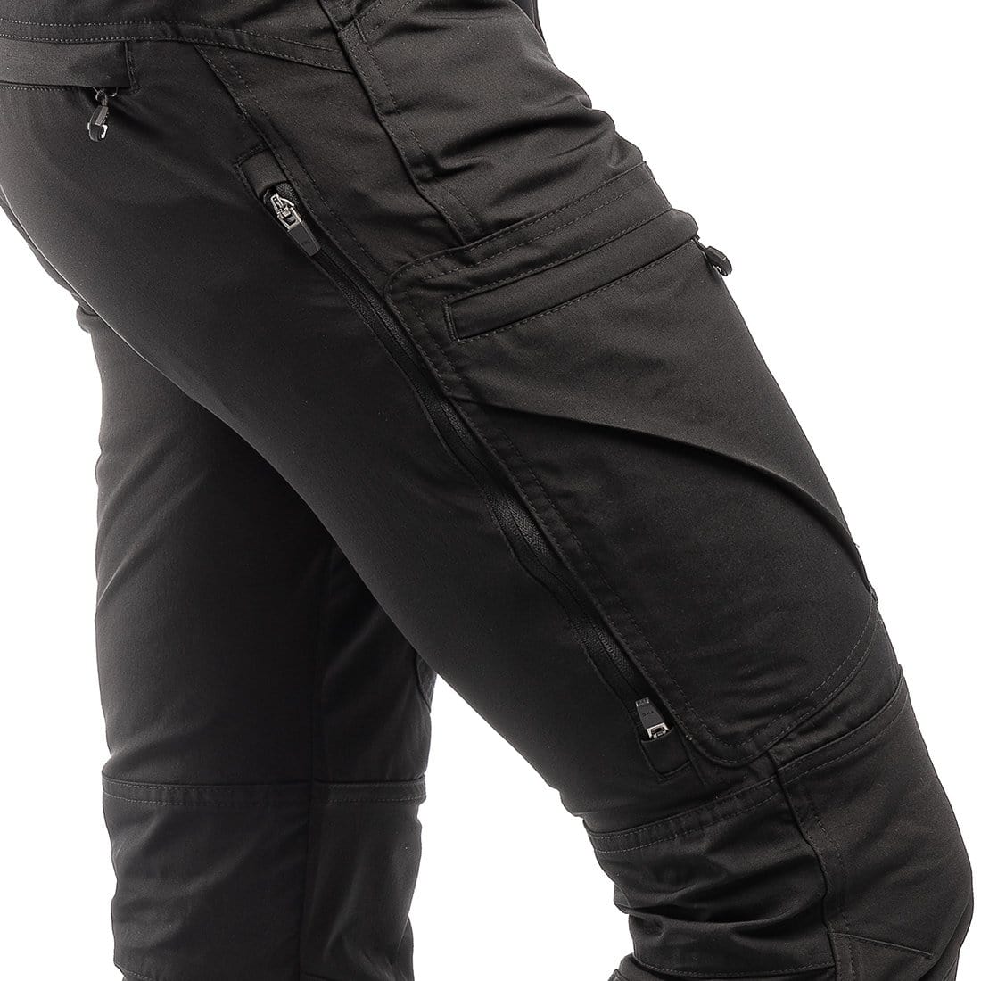 Best Men's Comfortable Stretchy Hiking Pants - Black (Tall