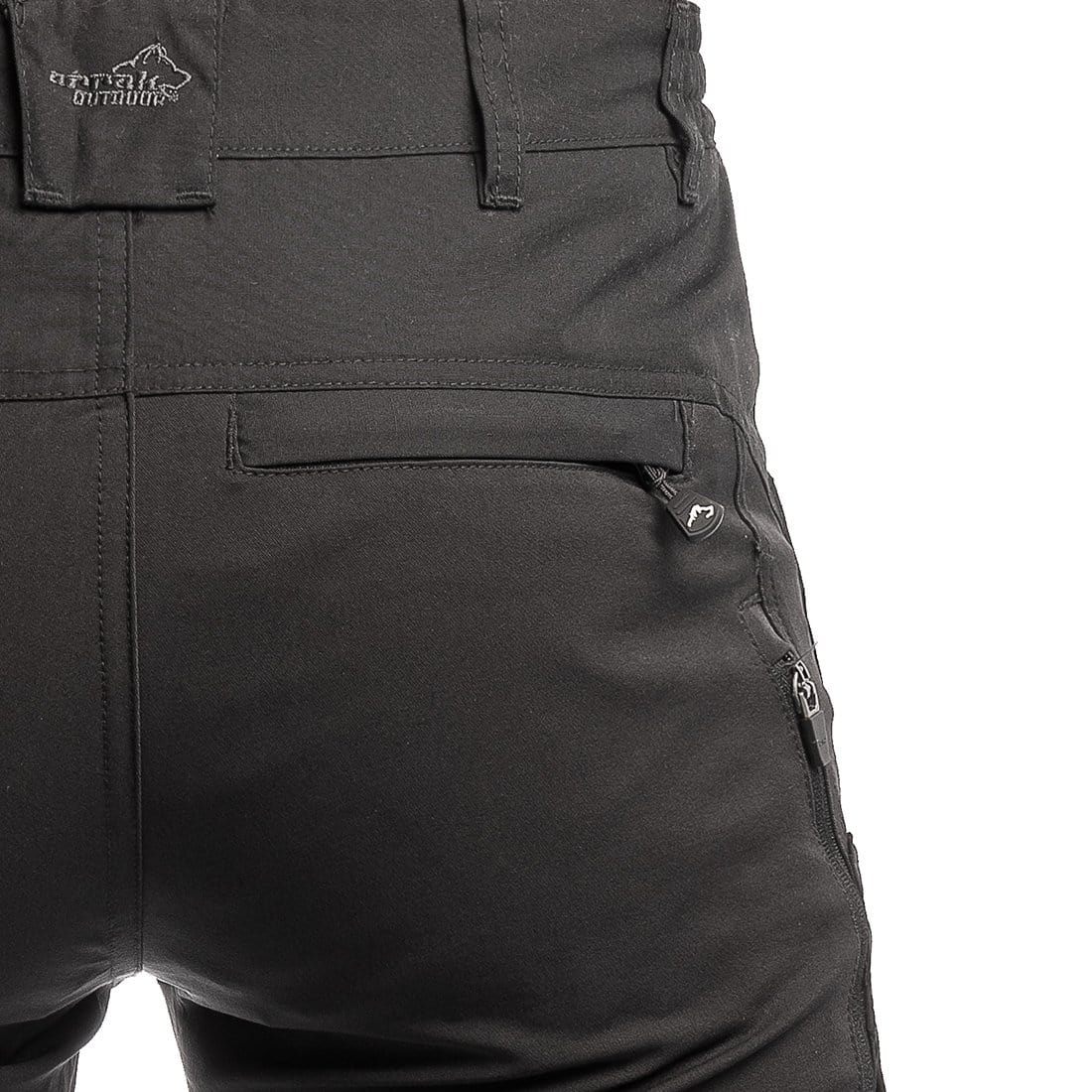 Best Men's Comfortable Stretchy Hiking Pants - Black (Short