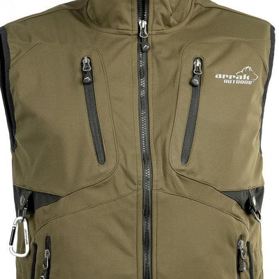 Acadia Unisex Softshell Vest - (Olive) - Arrak Outdoor USA