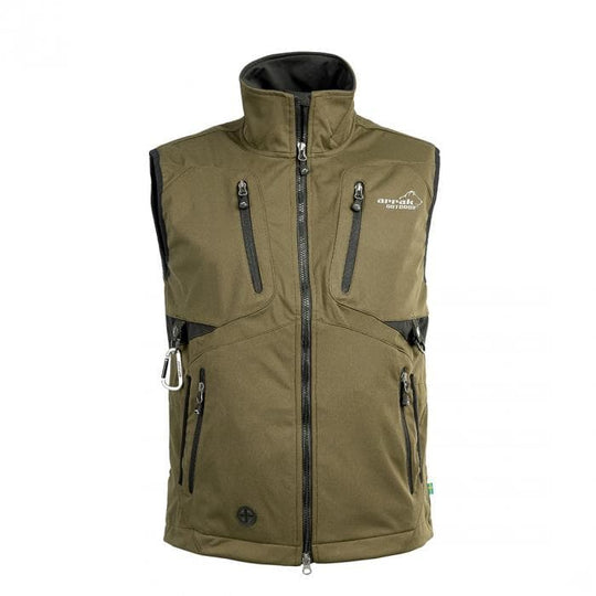 Acadia Unisex Softshell Vest - (Olive) - Arrak Outdoor USA